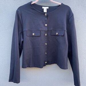 H&M Navy Button-Up Cardigan